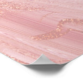 メイクアップアーティスト美しいサロンラッシュピンクグリッター ポスター (角)