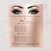 メイクアップアーティスト美しいサロンラッシュフライヤーアイズスキン チラシ (正面)