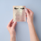 メイクアップアーティスト美しいサロンラッシュフライヤーバラアイボリー チラシ (手)