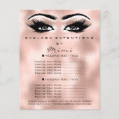 メイクアップアーティスト美しいサロンラッシュフライヤーバラ赤面 チラシ (正面)