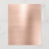 メイクアップアーティスト美しいサロンラッシュフライヤーバラ金ゴールド チラシ (裏面)