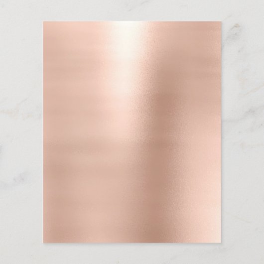 メイクアップアーティスト美しいサロンラッシュフライヤーバラ金ゴールド チラシ (裏面)