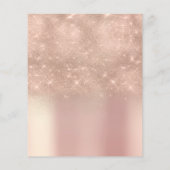 メイクアップアーティスト美しいサロンラッシュフライヤーパウダーバラ チラシ (裏面)