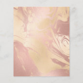 メイクアップアーティスト美しいサロンラッシュフライヤーマーブル金ゴールド チラシ (裏面)