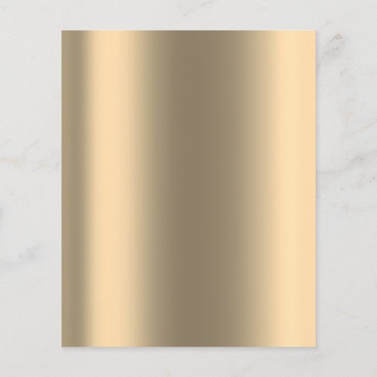 メイクアップアーティスト美しいサロンラッシュフライヤー価格金ゴールド チラシ (裏面)