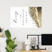 メイクアップアーティスト美しいサロンラッシュホワイトグラム ポスター (ホームオフィス)