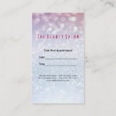 メイクアップアーティスト美しいサロンレッドリップ&リップスティック 予約カード (裏面)