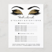 メイクアップアーティスト美しいサロン価格リストフライヤーホワイト チラシ (正面)