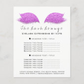 メイクアップアーティスト美しいサロン白黒チラシピンク チラシ (正面)