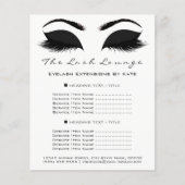 メイクアップアーティスト美しいサロン白黒フライヤーブローズ チラシ (正面)