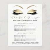 メイクアップアーティスト美しいサロン金ゴールドグリッターフライヤーグラム チラシ (正面)