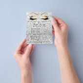 メイクアップアーティスト美しいサロン金ゴールドグリッターフライヤーグレイ チラシ (手)