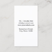 メイクアップアーティスト美しいサロン金ゴールドメイクアップブラシ 名刺 (裏面)