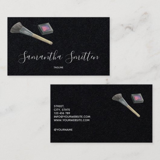 メイクアップアーティスト美しいサロン 名刺 (正面/裏面)