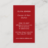 メイクアップアーティスト美しいサロンLash Extensionウィンクアイ 名刺 (裏面)