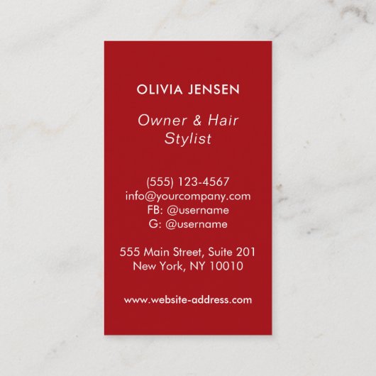 メイクアップアーティスト美しいサロンLash Extensionウィンクアイ 名刺 (裏面)