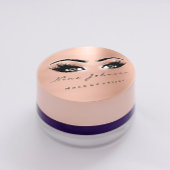 メイクアップアーティスト美しいピーチ金ゴールドアイグリッターラッシュズ ラウンドシール