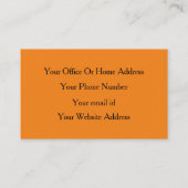 メイクアップアーティスト美しいヘアサロンオレンジカスタム秋 名刺 (裏面)