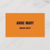 メイクアップアーティスト美しいヘアサロンオレンジカスタム秋 名刺 (正面)