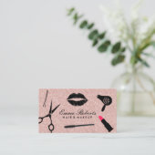 メイクアップアーティスト美しいヘアサロンバラ金ゴールドグリッター 名刺 (スタンド正面)