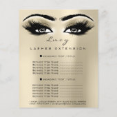 メイクアップアーティスト美しいラッシュグリッター価格リストアイ チラシ (裏面)