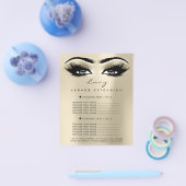 メイクアップアーティスト美しいラッシュグリッター価格リストアイ チラシ (シングル)