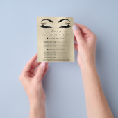 メイクアップアーティスト美しいラッシュグリッター価格表セピア チラシ (手)