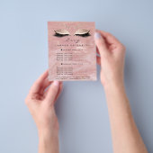 メイクアップアーティスト美しいラッシュグリッター価格表マーブル チラシ (手)