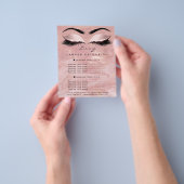 メイクアップアーティスト美しいラッシュグリッター価格表火花 チラシ (手)