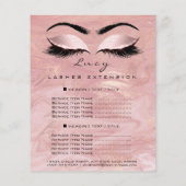 メイクアップアーティスト美しいラッシュグリッター価格表火花 チラシ (裏面)