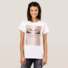 メイクアップアーティスト美しいラッシュスタジオバラBlushGlitter Tシャツ