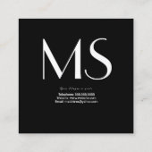 メイクアップアーティスト美しいリップグリッタードリッピング スクエア名刺 (裏面)