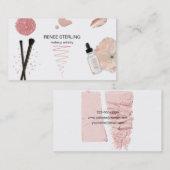 メイクアップアーティスト美しい化粧品名刺 名刺 (正面/裏面)