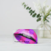 メイクアップアーティスト美しい名刺 名刺 (スタンド正面)