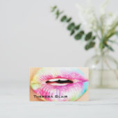 メイクアップアーティスト美しい名刺 名刺 (スタンド正面)