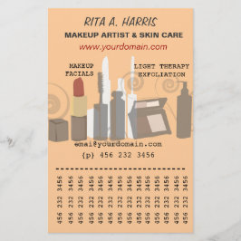 メイクアップアーティスト美しい商品ビジネスサービス チラシ