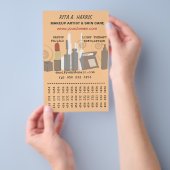 メイクアップアーティスト美しい商品ビジネスサービス チラシ (ハンドル)