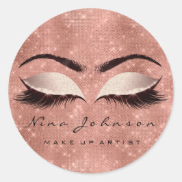 メイクアップアーティスト美しい赤面スパークアイグリッターラッシュ ラウンドシール