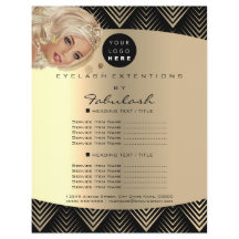 メイクアップアーティスト美しい金ゴールドブラックロゴヘアプライス