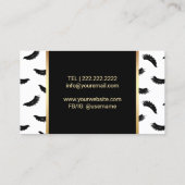 メイクアップアーティスト美容師のプリントサロン 名刺 (裏面)