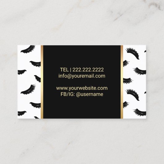 メイクアップアーティスト美容師のプリントサロン 名刺 (裏面)