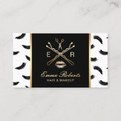 メイクアップアーティスト美容師のプリントサロン 名刺 (正面)