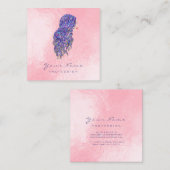 メイクアップアーティスト美容師のラッシュマーメイドスクエア スクエア名刺 (正面/裏面)