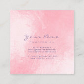 メイクアップアーティスト美容師のラッシュマーメイドスクエア スクエア名刺 (裏面)