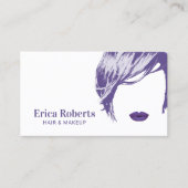 メイクアップアーティスト美容師エレガントバイオレットサロン 名刺 (正面)