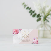 メイクアップアーティスト美容師エレガントフローラサロン 名刺 (スタンド正面)