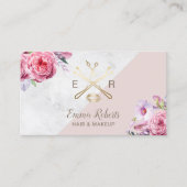 メイクアップアーティスト美容師エレガントフローラサロン 名刺 (正面)