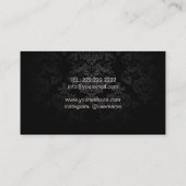 メイクアップアーティスト美容師エレガントフローラダマスク 名刺 (裏面)