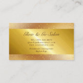 メイクアップアーティスト美容師グラム金ゴールドグリッタースターズ 名刺 (裏面)