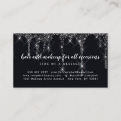 メイクアップアーティスト美容師グリッターが黒く滴る 名刺 (裏面)